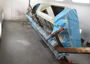 1970 Camaro on Rotisserie 