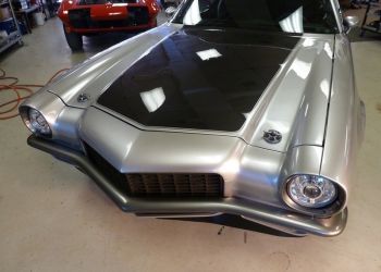 1970 Camaro Carbon Fiber Hood SICK HID Lights And Ring Brothers Hood Pins