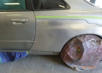 1999 Nissan GT-R Vspec side damage